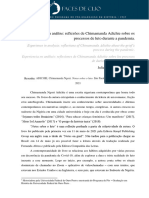 Experiência em Anáise Reflexões de Chimamanda Adichie Sobre Os Processos de Luto Durante A Pandemia