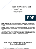 Comparison of Old Law and New Law