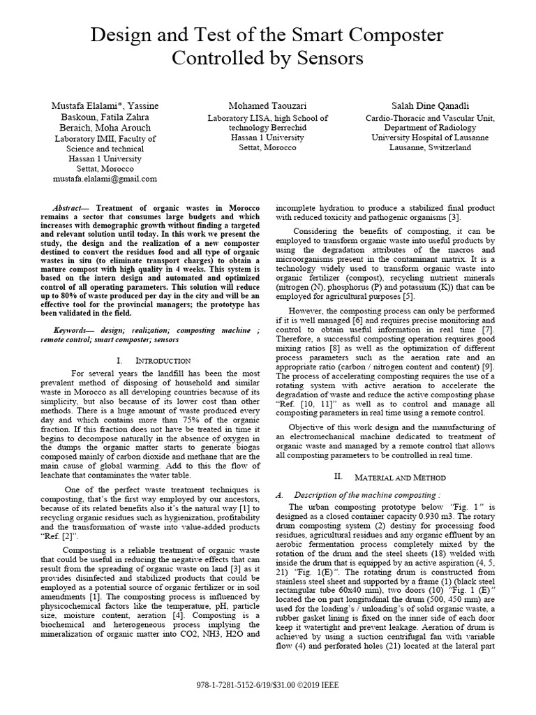Smart Composter Design and Testing | PDF | Compost | Belt (Mechanical)