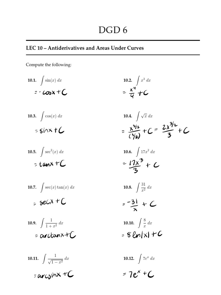 Evaluating Definite Integrals in Calculus | PDF | Integral | Calculus