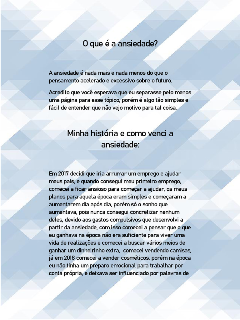 Como Vencer a Ansiedade e Encontrar Paz | PDF | Ansiedade | Deus