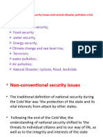 Non Conventional Security Issues and Natural Disaster Pollution