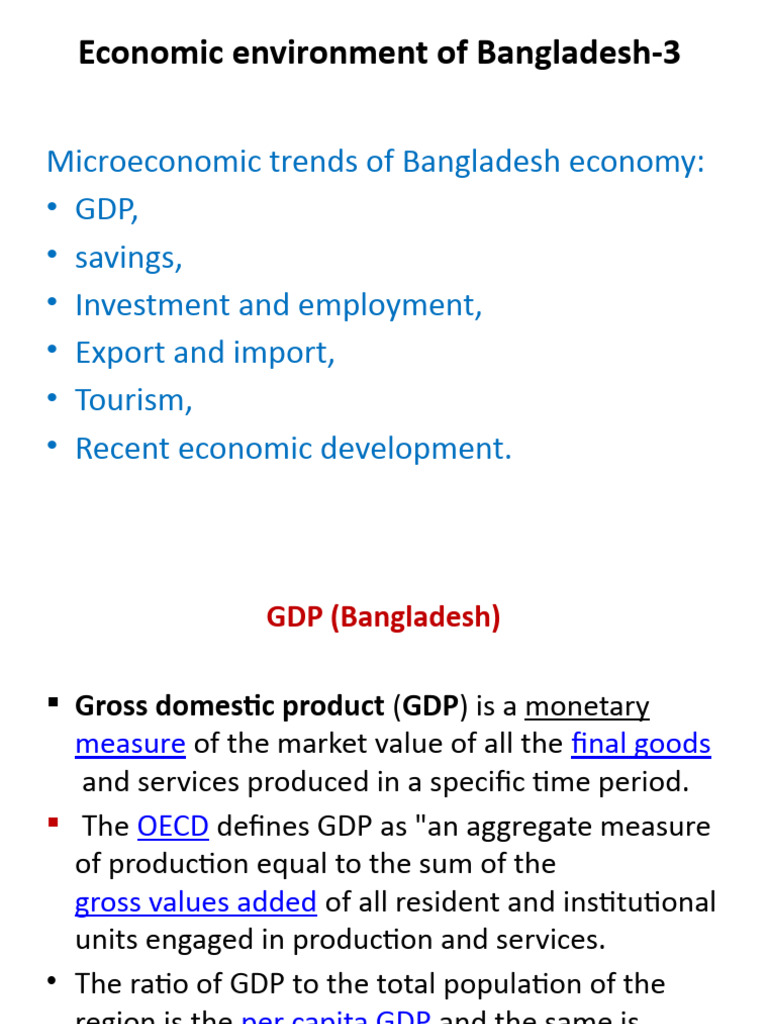 Bangladesh Economic Overview 2023 | PDF | Gross Domestic Product ...