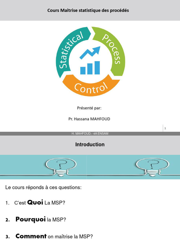 Cours MSP - Chapitre 1-Introduction À La MSP | PDF | Loi normale | Loi ...