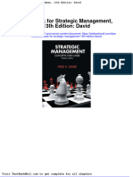 Download Full Test Bank For Strategic Management 13Th Edition David pdf docx full chapter chapter