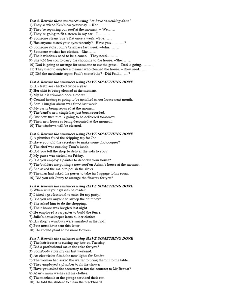 Causative Sentences | PDF