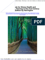 Full Test Bank For Stress Health and Well Being Thriving in The 21St Century 1St Edition by Harrington PDF Docx Full Chapter Chapter