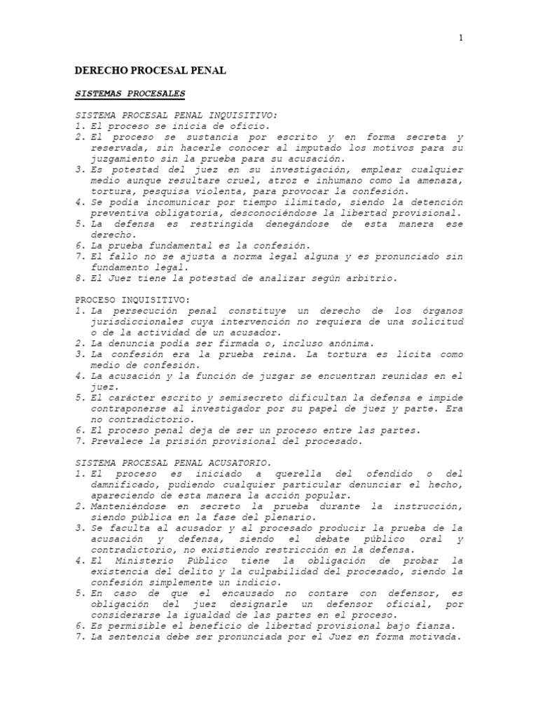 Derecho Procesal Penal I | PDF | Procedimiento Criminal | Derecho penal