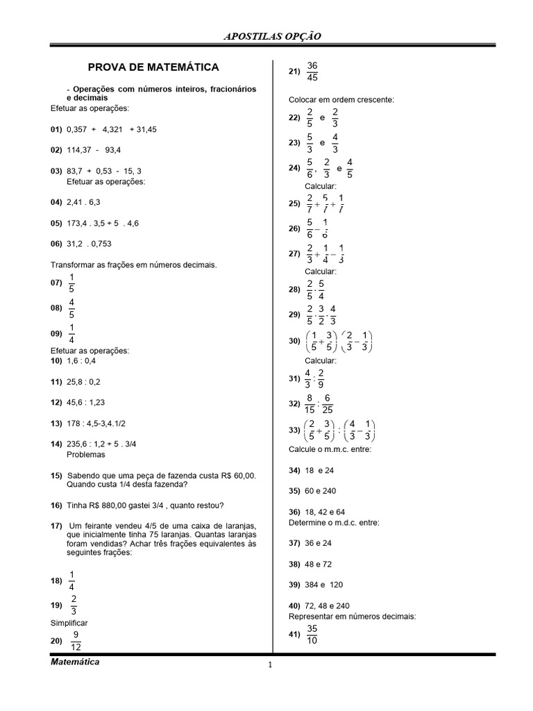 Matemática, Portugues | PDF | Percentagem | Juros