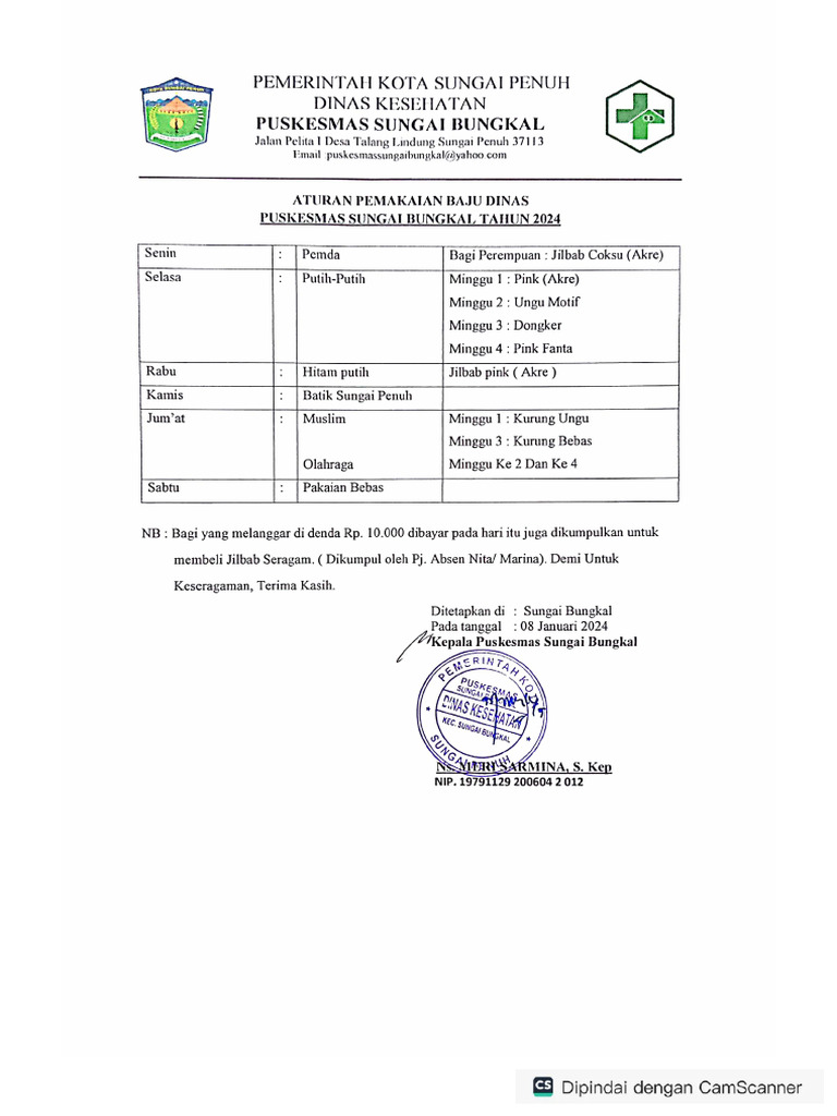 Aturan Pakaian Baju Dinas | PDF