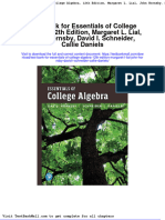 Test Bank For Essentials of College Algebra, 12th Edition, Margaret L. Lial, John Hornsby, David I. Schneider, Callie Daniels