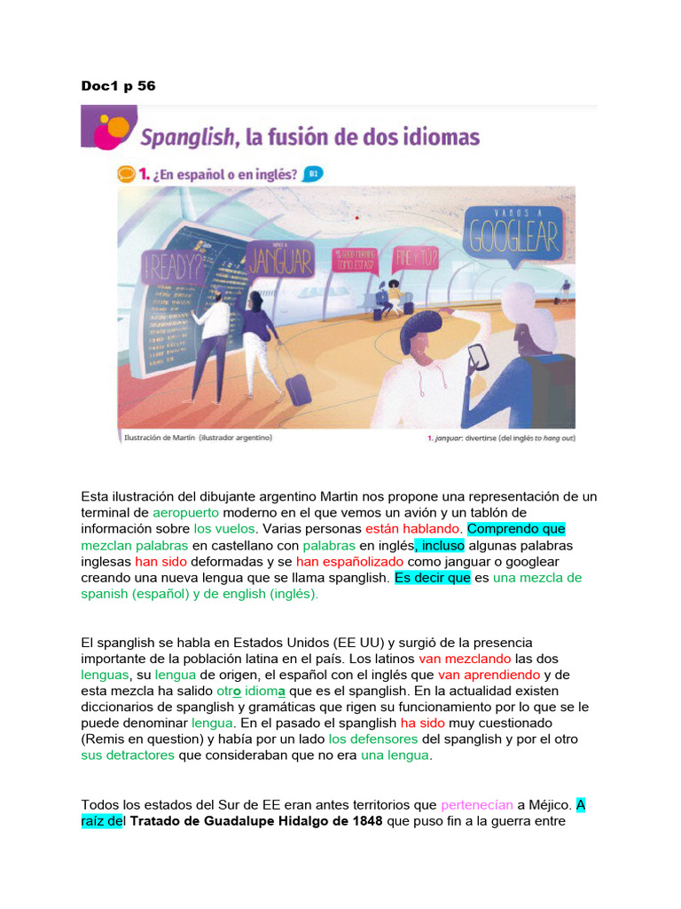 Doc1 P 56 | PDF | Lengua española | Idiomas del Reino Unido