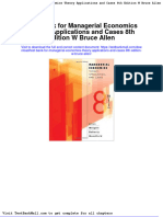 Full Test Bank For Managerial Economics Theory Applications and Cases 8Th Edition W Bruce Allen PDF Docx Full Chapter Chapter