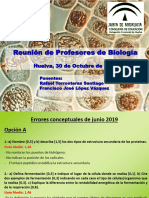 Presentación Resumen Errores Conceptuales en Exámenes Biología 2019