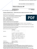 Instrucciones para Orden de Servicio HP