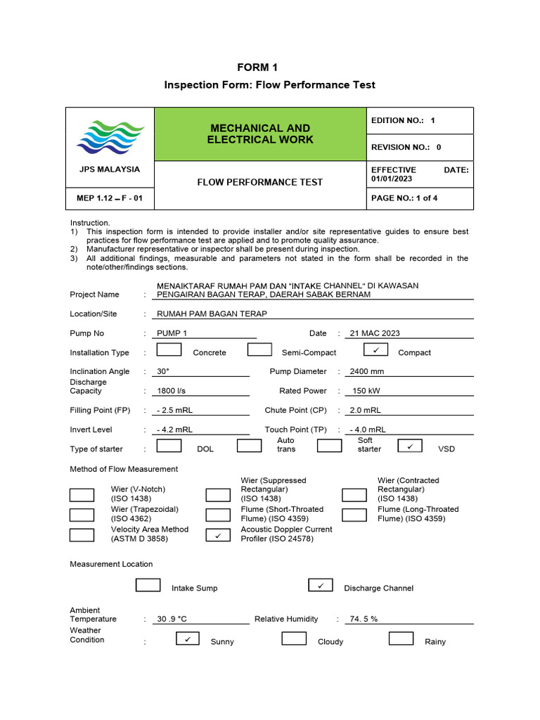Test Report 1 | PDF | Compass | Flow Measurement