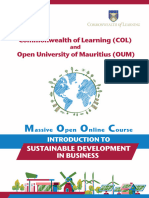 Introduction To Sustainable Development in Business - COL & OU