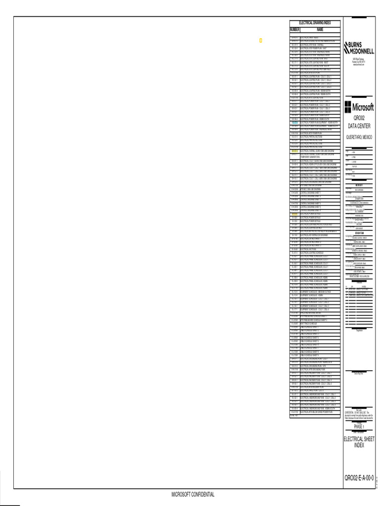 Electrical Drawing Index for Data Center | PDF | Ac Power Plugs And ...