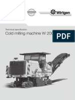 Kaltfräse W 200 Cold Milling Machine W 2000: Technische Daten Technical Specifi Cation