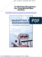 Full Test Bank For Marketing Management 3Rd Edition Greg Marshall Mark Johnston 3 PDF Docx Full Chapter Chapter