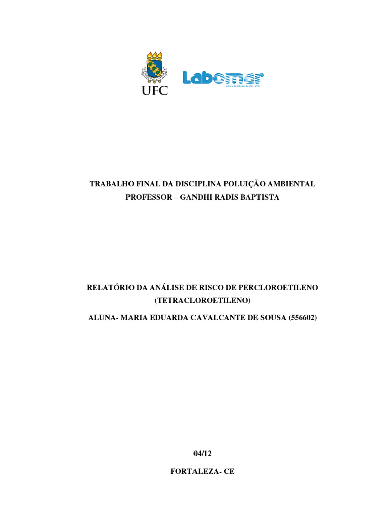 Análise de Risco - Poluição Ambiental | PDF | Mal de Parkinson ...