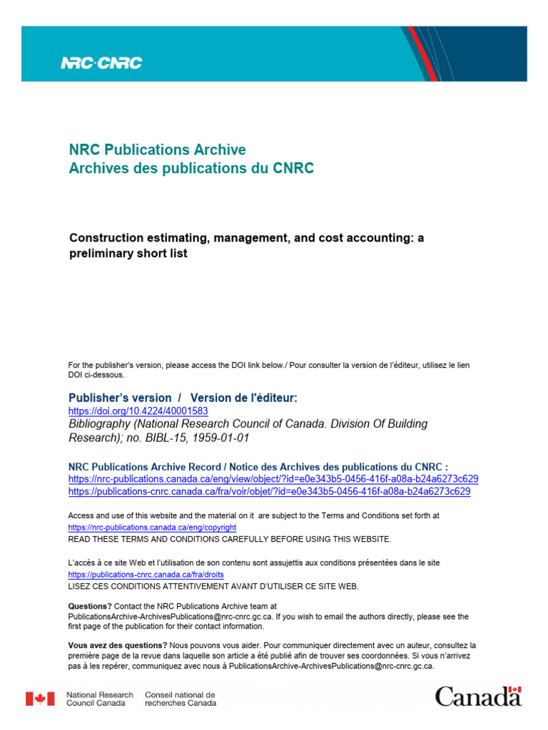 NRC Publications Archive Archives Des Publications Du CNRC | PDF ...