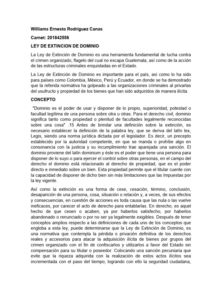 Ley de Extincion de Dominio | PDF | Propiedad | Jurisdicción
