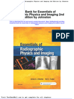 Full Test Bank For Essentials of Radiographic Physics and Imaging 2Nd Edition by Johnston PDF Docx Full Chapter Chapter