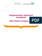 Plastic Surgery 2022 Applicant Supplementary Handbook