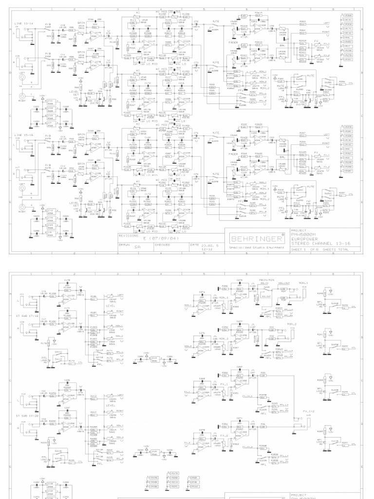 Behringer PMH5000 Schematics Master | PDF