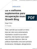 Os 4 Melhores Suplementos para Recuperação Muscular - Growth Blog