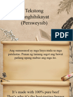 2.nakasusulat NG Ilang Halimbawa NG Ibat Ibang Uri NG Teksto Persweysib