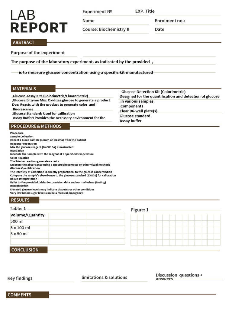 Lab Report BiochemistryII | PDF | Wellness | Science & Mathematics