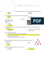 Formative QUIZ (Properties of Water)