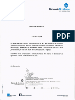 Certficacion Bancaria Bancoccidente