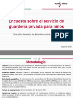 Encuesta Sobre El Servicio de Guarderia Privada para Ninos y Ninas