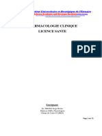 COURS PHARMACOLOGIE CLINIQUE (LICENCE) - DR EBONG