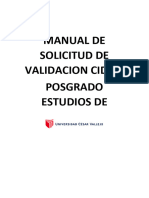 Manual de Solicitud de Validación Cid Posgrado