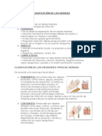 Abiertas: Clasificación de Las Heridas Tipos de Heridas