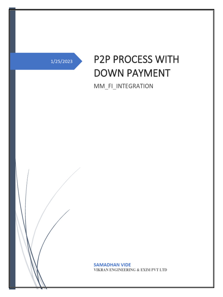 SAP P2P Process with Down Payment Guide | PDF | Receipt | Invoice