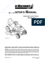 Perator'S Anual: Automatic Lawn Tractor Models 607 608 609