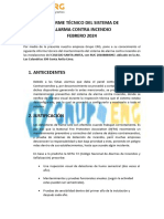 Informe Tecnico Del Mantenimiento Del Alarma Contraincendio Colegio Santa Anita