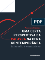 Uma Certa Perspectiva Da Palavra Na Cena Contemporanea