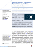 Aerobic Exercise Enhances Cognitive Training Effects in Firstepisode Schizophrenia Randomized Clinical Trial Demonstrates Cognitive and Functional Gains