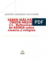 SABER MAS PARA CREER MEJOR 1 Reflexiones de ASINJA Sobre Ciencia y Religion