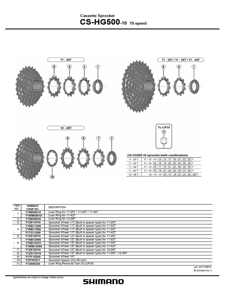 Cassette Shimano Tiagra HG500 10 Vitesses 11-34T, Authentique, Sans Boîte