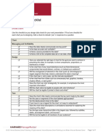 Data Charts Checklist Worksheet