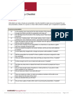 Presentation Prep Checklist Worksheet