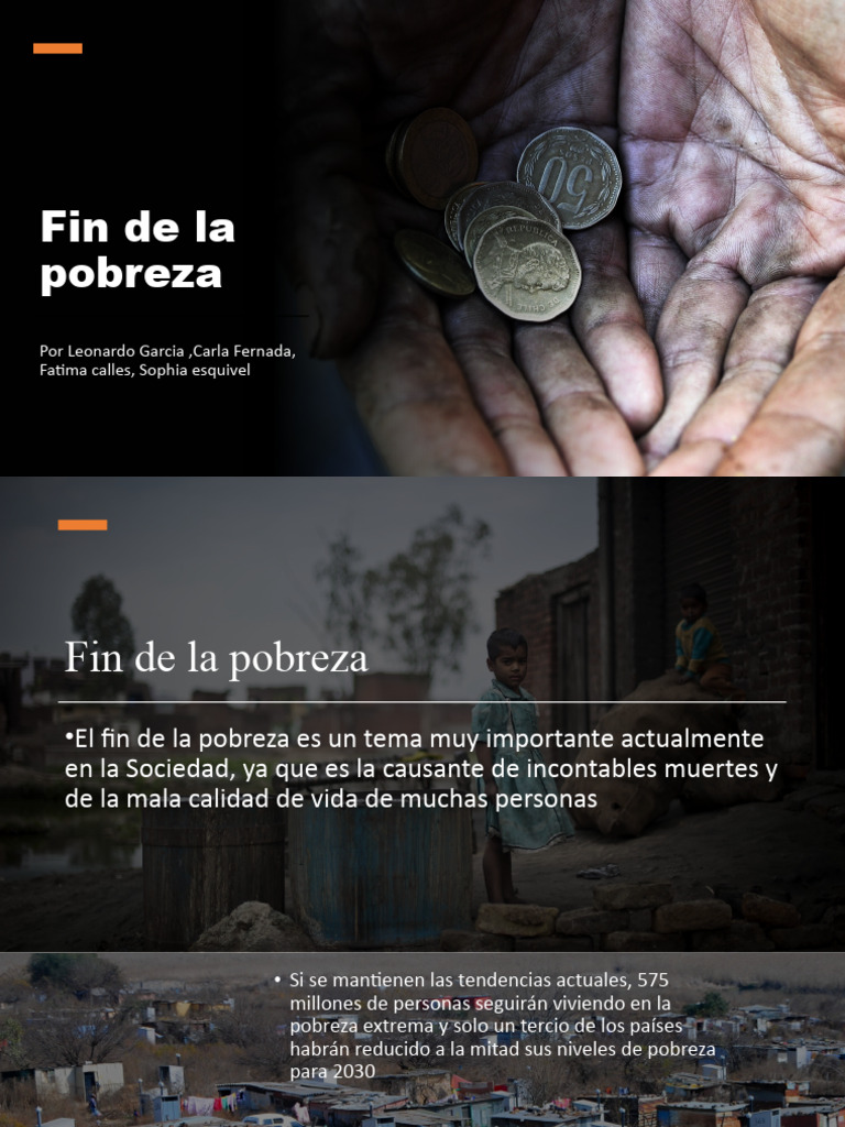 Fin de la pobreza: Metas y desafíos 2030 | PDF | Pobreza | Pobreza e ...