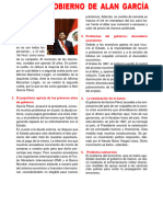 Primer Gobierno de Alan García para Sexto Grado de Primaria